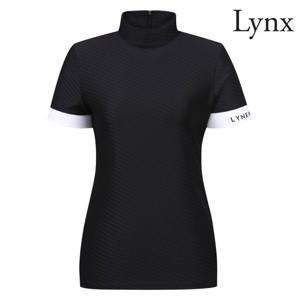 [링스] 여성 사이드 절개 트임 모크넥 티셔츠 L21C2TH061_BK