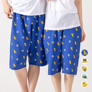 팬콧 실크핏 커플 캐릭터 7부바지 여름 파자마 잠옷