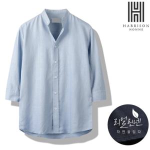 [해리슨]린넨 헨리넥 7부 셔츠 HA-1004 THEC1014