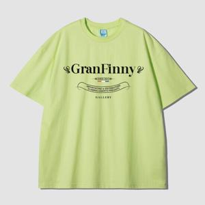 그랜피니 오버핏 어센틱 클래식 로고 프린팅 라운드 반팔 티셔츠