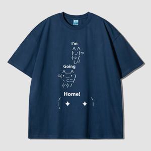 그랜피니 오버핏 어센틱 암 고잉 홈 프린팅 라운드 반팔 티셔츠