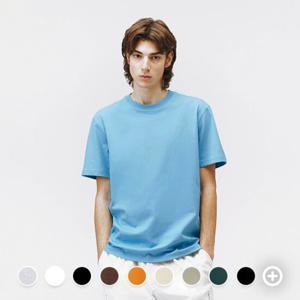 [지오다노]남성 여름 기본핏 크루넥 무지 반팔 면 티셔츠 024530