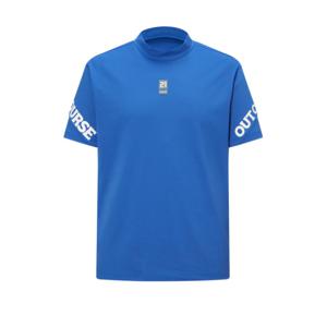 헤지스 골프 IN-COURSE블루 남성 로고 포인트 반팔 반넥 티셔츠 HUTS3B980B2