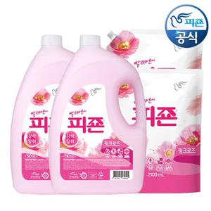 피죤 섬유유연제 4210ml 용기 x 2개 + 2100ml 리필 x 2개