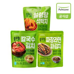 [풀무원] 칼국수김치파김치섞박지 3개 골라담기