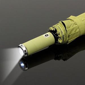손전등우산 LED 녹색 3단 양산 자동우산