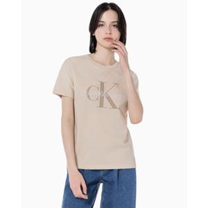 [캘빈클라인진]CK진여성 스트레이트핏 모노그램로고 크루넥 반팔 티셔츠(J218885-ACI)