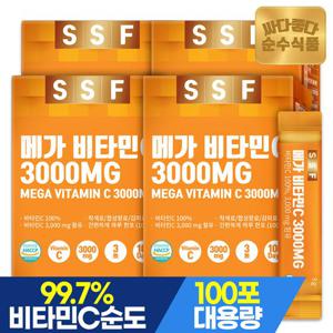 순수식품 메가 비타민C 3000mg 분말 스틱 400포 실속형 비타민씨 100%