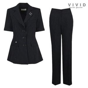 [비비드시크릿가너]VIVID SET 여성 롱스트라이트 여름정장자켓+팬츠 세트