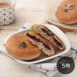 [다신샵] 당일제빵 천연발효 통밀빵 팥빵 5팩 / 발아통밀 수제 비건빵