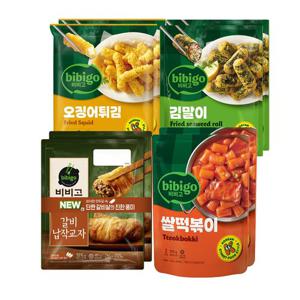 [CJ] 비비고 분식 세트(쌀떡볶이+김말이+오징어튀김+갈비교자만두) X2세트