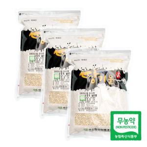 [고산농협] 친환경 땅기운 늘보리쌀(겉보리) 1kgx3팩(3kg)