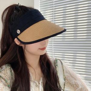 [루즈루나] 루베나 챙이 넓은 여름 밀짚 썬캡 자외선차단 비치 바캉스 여성 모자