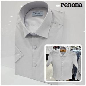 [레노마셔츠]반소매/슬림핏/슬럽 미니 체크/남성 여름 반팔 셔츠 RNUSLP973 -D