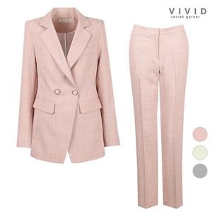 [비비드시크릿가너]VIVID SET 여성 여름 정장자켓+정장팬츠 세트