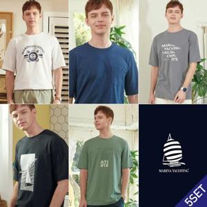 [르오트][마리나요팅] 남성 썸머 아트웍 티셔츠 5종세트