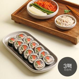 [다신샵] 더 가벼운 저당 김밥 오늘은현미김밥 체험팩 3팩 (햄야채,묵은지참치마요,제육) / 곤약현미 냉동