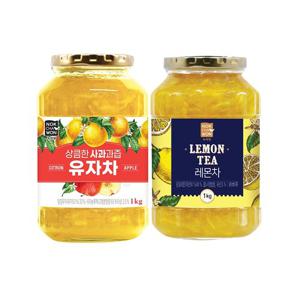 [녹차원] 사과유자차 1KG+레몬차 1KG