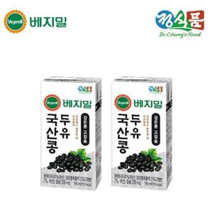 [베지밀]국산콩 검은콩 고칼슘 두유 190mlx96팩