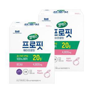 [셀렉스]프로핏 웨이프로틴 파우더 스틱 복숭아 33G 20포 헬스단백질보충제 분리유청단백질
