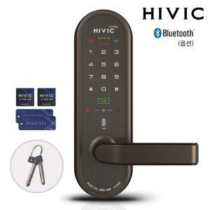 하이빅 무타공 디지털도어록 H-4300K 비상키2개+카드키4개+번호키 블루투스(옵션) 허수기능 아파트 빌라