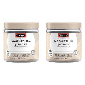 (호주/뉴질랜드) 스위스 마그네슘 구미 60ct 슈가프리 오렌지맛 2팩 Swisse Magnesium Gummies 60 Pack