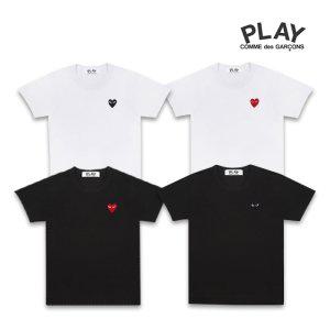 [일본정품] 꼼데가르송 원포인트 반팔 티셔츠 남성용 여성용 기본 와펜