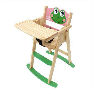 무료배송 [베이비캠프]개구리 캐릭터 접이식 유아용 식탁의자