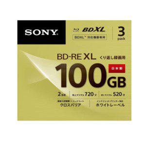 소니 비디오 블루레이 디스크 BD-RE XL 100GB X 3팩