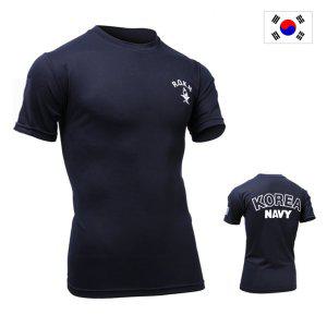 쿨론 ROKN 해군 네이비 반팔 군인 군대 군용 티셔츠
