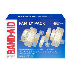 밴드에이드 반창고 밴드 멀티 대용량 패밀리팩 280매 Band-Aid Brand Adhesive Bandages Family Pack