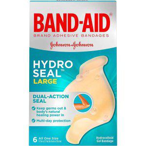 Band-Aid 밴드에이드 수포용 하이드로 씰 대형 방수 접착 밴드 6개입 2팩