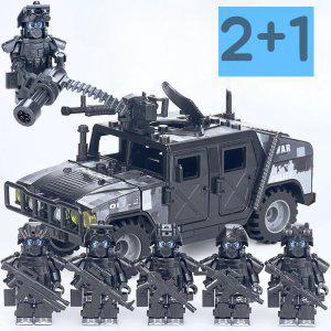 2+1 특수 부대 경찰피규어 레고 세트 시리즈 장식품 장난감 시뮬레이션