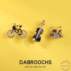 남자 정장 브로치 캐릭터 바이올린 첼로 자전거 드럼 뱃지 옷핀 특별한 배지 선물