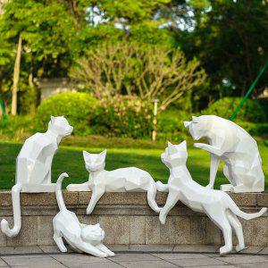 기하학 고양이 조형물 조각상 야외 쇼핑몰 공원 호텔