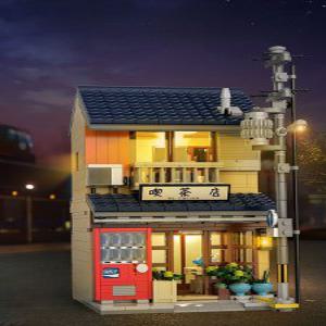 중국레고 일본 찻집 식당 블록 LED 조명 호환블럭 가게 빌딩 건물 스트리트 커피?