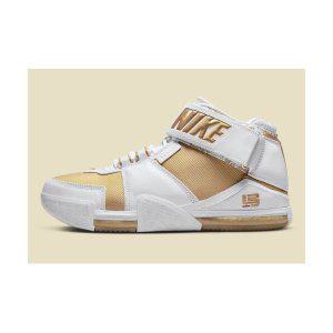 나이키 농구화 Nike Zoom 르브론 II Basketball Shoes Maccabi White Gold DJ4892-100 남성 NEW