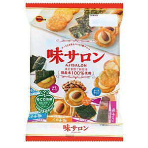 일본 부르봉 맛 살롱 전병 3종 과자 65g 16개