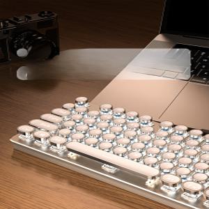 럭셔리 기계식 키보드 마우스 세트 게이밍 전자 게임 사무실 레트로 PC방 게임방