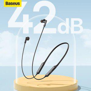 Baseus U2 Pro 넥 밴드 이어폰 블루투스 5.2 하이브리드 42dB ANC 무선 헤드폰 인 이어 소음 차단 게임 스