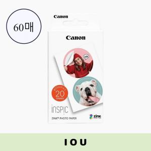인스픽 원형 스티커 인화지 포토프린터 인증샷 휴대용 캐논 60매