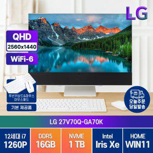 LG전자 일체형PC 27V70Q-GA70K 인텔 i7 메모리 16GB SSD1TB ICT