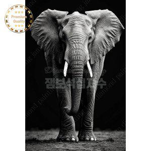 구슬보석십자수 상아 아프리카 코끼리 흑백 큐빅 명화 대형 공예 패브릭 DIY 공작 해바라기 금전수 연꽃