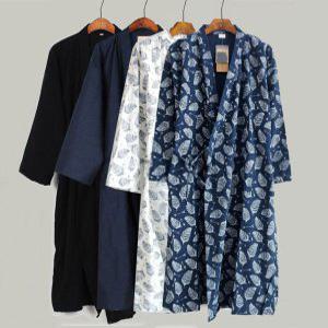 일본 잠옷 목욕가운 유카타 상의 홈 웨어 남성 여성