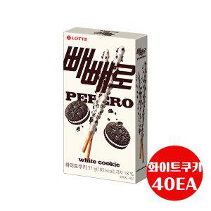 롯데제과 화이트쿠키 빼빼로 37g 40개입 (1box)