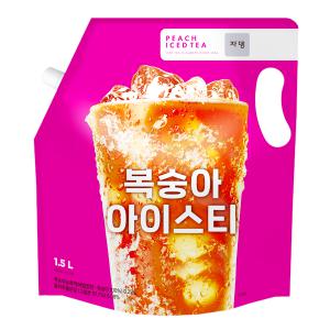 쟈뎅 복숭아 아이스티 대용량 파우치음료 1.5L