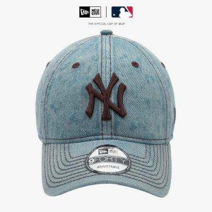 [현대백화점 중동점] 뉴에라 MLB 뉴욕 양키스 데님 언스트럭쳐 볼캡 블루 14205953