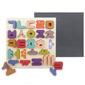 유치원 유아 어린이 소근육 장난감 한글 퍼즐 블록 자석판 세트 창의력발달
