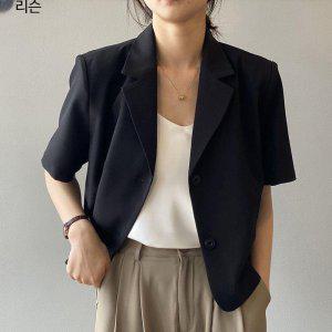 린넨자켓 여성을 위한 세련된 반팔 정장 재킷 여름 얇은 한국어 버전 새로운 드레이프 짧은 캐주얼 작은 정