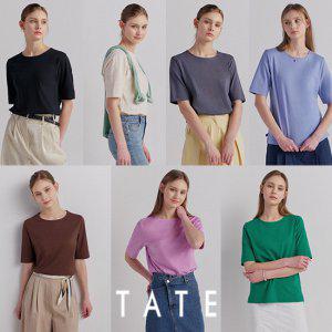[테이트] (런칭가 59,900원)(TATE) 24SS 오가닉 코튼100 여성 티셔츠 7종